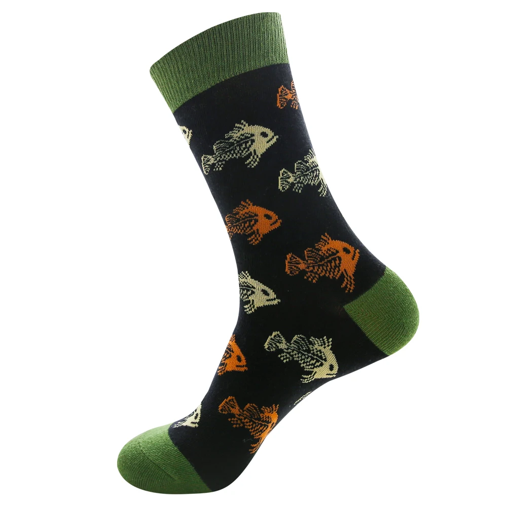 Новые модные мужские носки унисекс высокого качества, женские носки из чесаного хлопка с забавными животными и фруктами, мужские носки большого размера