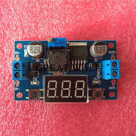 

! 10pcs/lot XL6009 power module + LED Voltmeter DC-DC Boost module with adjustable voltage meter display