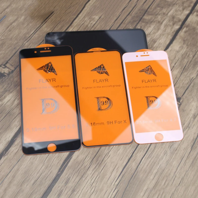 Utrathin гибкий протектор экрана из закаленного стекла для iphone 7 8 6 6S Plus Xs Max Xr X 0 18 мм 9.9D