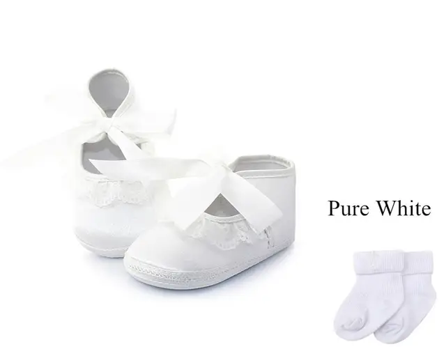 white baptism shoes for baby girl