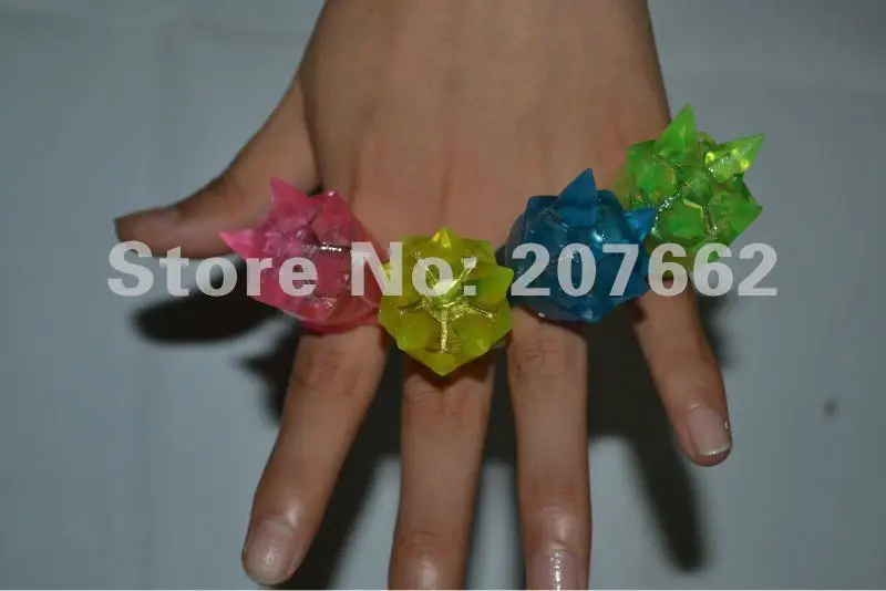 

Free shpping 5pcs/lot led finger light with crown LED Flashing Light Ring Blinking Party Soft Rave Glow Jelly Finger Rings