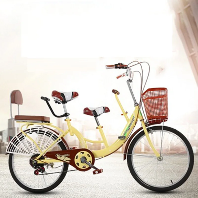 22-Inch Women's Double Bike Parent-Child Car To Build A Bridge With Children
