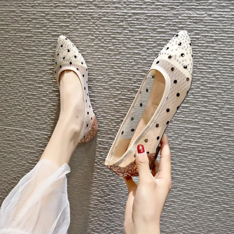 

Shallow Mouth Nurse Shoes 2019 Fashion Women's Flats Pointed Toe Tennis Female Nursing Brand Summer Dress Grandma Woman