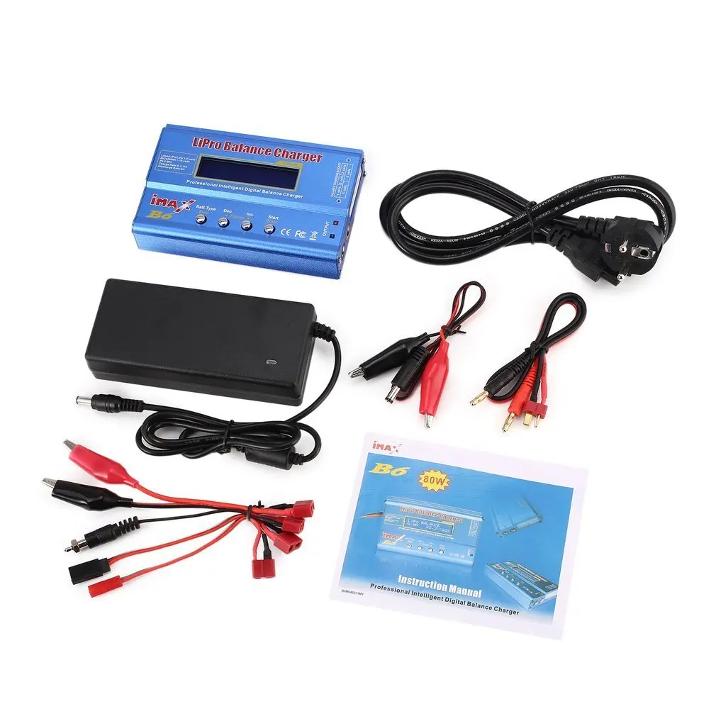 iMAX B6 80 W 6A Lipo NiMh Li-Ion Ni-Cd RC зарядное устройство 10W2A Dis зарядное устройство с 15 V/6A AC/DC адаптер для RC ModelBattery