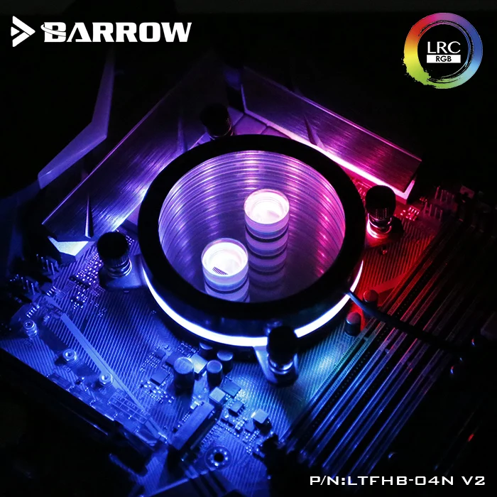 Barrow LTFHB 04N V2 для Intel Lga115x CPU водяные блоки Mirror Extreme LRC RGB v2 акриловая микрорежущая