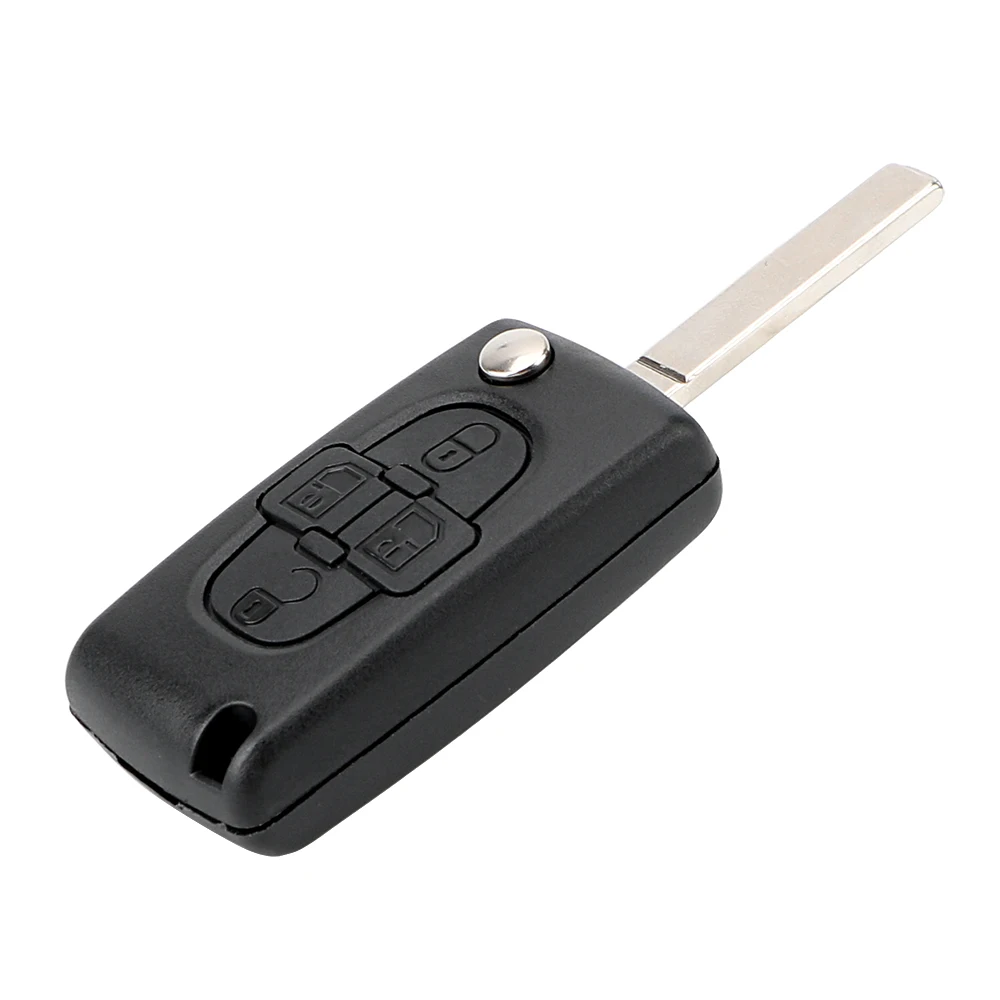 

LEEPEE Car-styling For Peugeot 1007 For Citroen C8 Car Key Shell Key Fob Case 4 Button Remote Flip Folding Uncut Blade