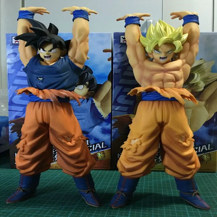 

Free Shipping Cool 9" Dragon Ball GOKU Son Gokou Super Saiya Genki Bomb Ver. Boxed 24cm PVC Action Figure Collection Model Toy