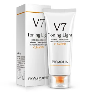 

BIOAQUA Brand V7 Shuiguang Facial Cleanser Moisturzing Nourishing Whitening oil-contol Pore Cleanser Skin Care Product 100g