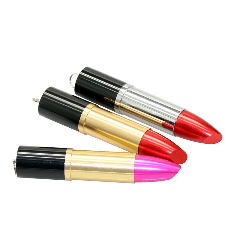 2017 New Pretty Design Red Lipsticks Model 32GB 64GB Genuin Metal Gift USB 2 0 Memory