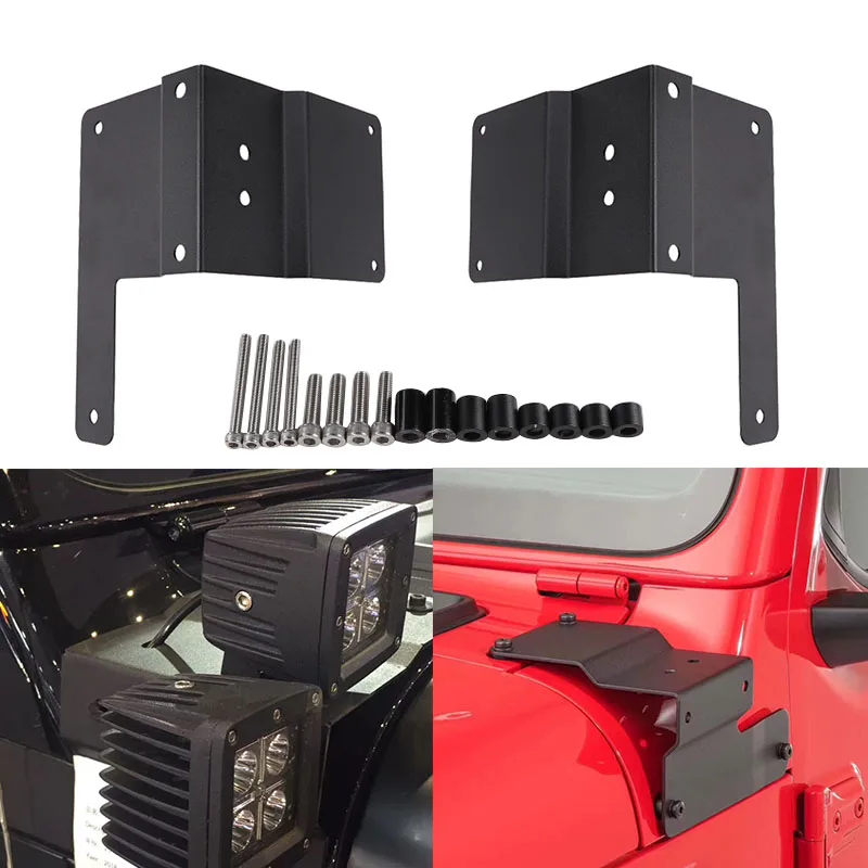 Столб капот светодиодный рабочий свет крепление комплекты кронштейнов для- Jeep Wrangler JL автомобиль 4X4 аксессуары