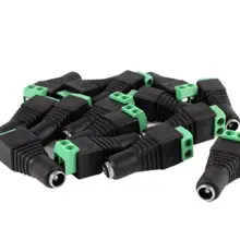 15 шт. черный зеленый 5,5x2,1 мм Женский CCTV DC разъем питания Адаптеры