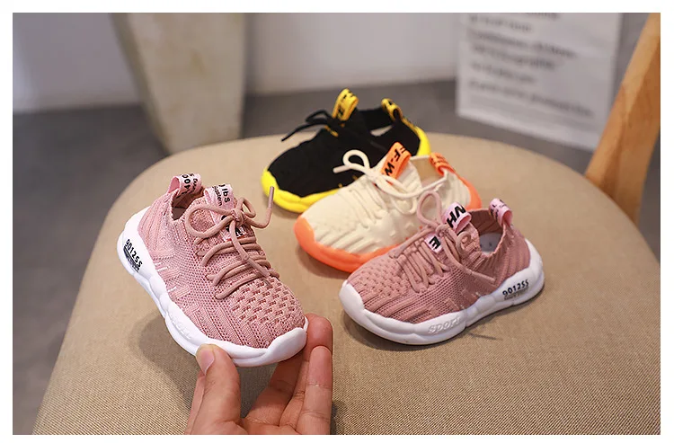 Autumn Toddler Mesh Casual Shoes Baby Girls Sport Sneakers Boys Slip On Shoes Children Mesh Chunky Sneakers Brand Trainer