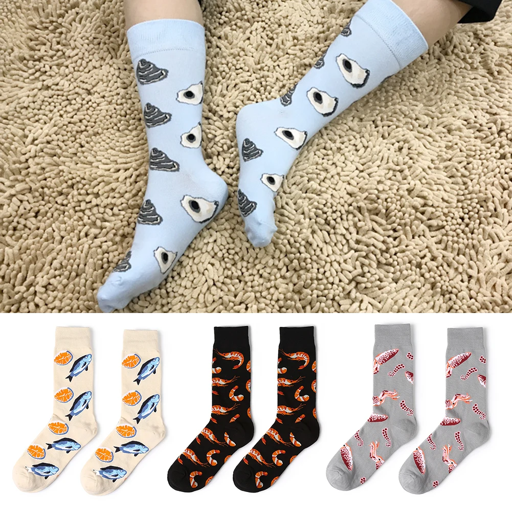 Мода Lover Harajuku Calcetines Новинка уличная одежда морепродукты морским животным узором мягкие эластичные хлопковые парные носки для подарка