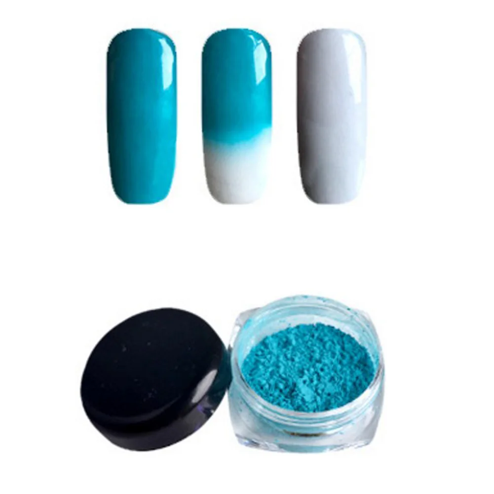 

12 Colors Thermochromic Pigment Thermal Color Change Temperature Powder Dust Decoration Gradient Nail Art 3D Tips Manicure Tools