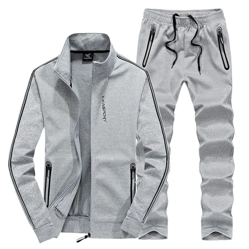 Осень Зима Большие размеры 8XL Для мужчин спортивные костюмы свободные ветрозащитный Теплый Для мужчин s Фитнес Jogger куртка для бега Штаны