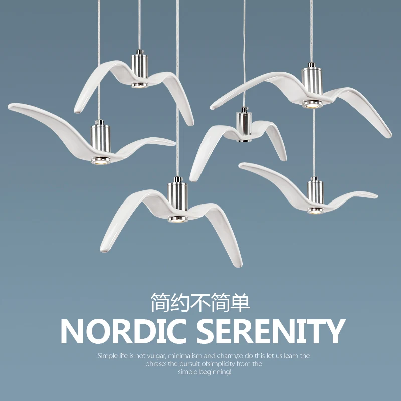 

and contracted led the sitting room art personality haiyan Nordic restaurant light bar bedside birds droplight