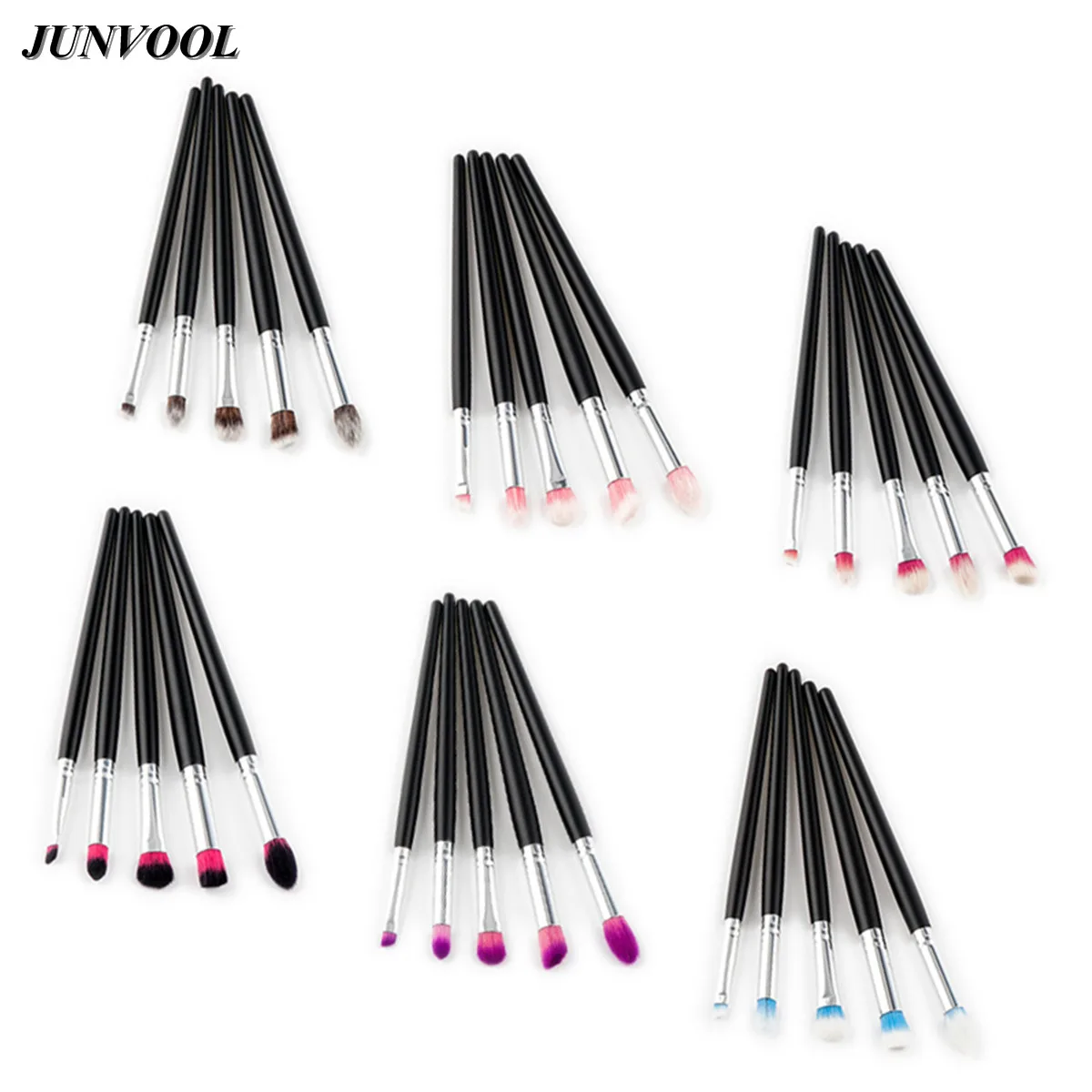 

Pro 5Pcs Eye Shadow Makeup Brushes Set Eyeliner Eyelid Eyebrow Eyeshadow Lip Make Up Brush Wood Handle Cosmetics Beauty Tools