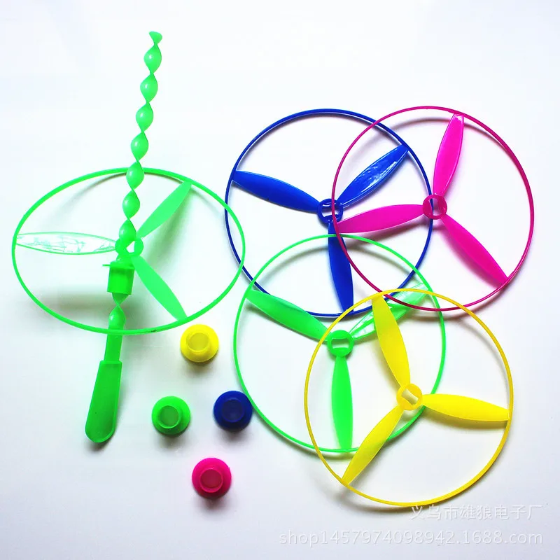 

1pcs Random Push The Flying Saucer Flying Fairy Puzzle Children Toys Plastic Bamboo Dragonfly Hot Toys