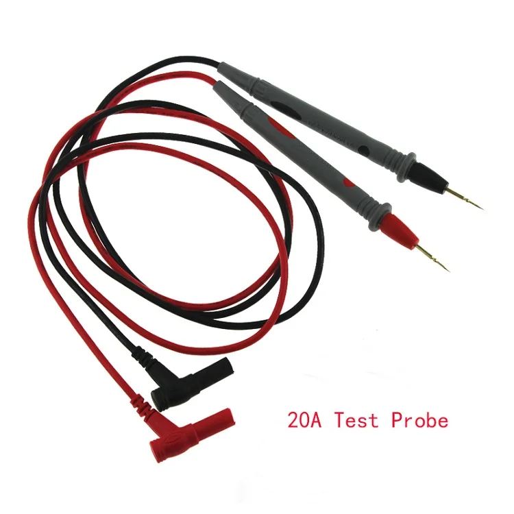 Универсальный 1000 в 20А пробник, Тестовые провода, штырь для цифрового мультиметра, игольчатый наконечник, мультиметр, тестовый er, провод зонда, ручка, кабель - Цвет: 20A Test Probe