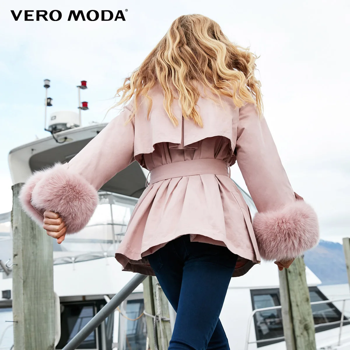 Vero Moda пуховик с воротником из лисьего меха со съемной подкладкой | 318423507