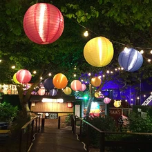 4 шт 10 дюймов солнечный светильник Китайский нейлон Фонари японский Солнечная лампа подвесной светодиодный Хэллоуин патио дерево декор для рождественской вечеринки