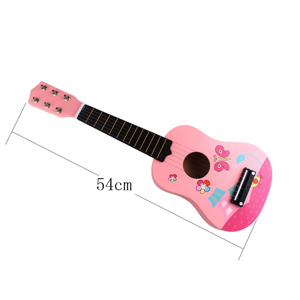 SOACH new 2017 Children's guitar 6 string ukulele Pink butterfly girl Kid's wooden acoustic