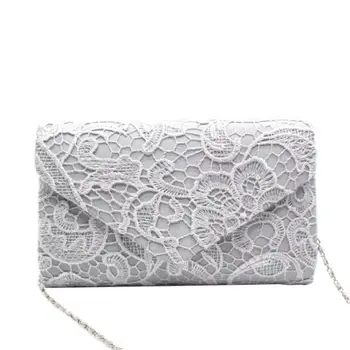 

Women Lace Handbag Party Prom Bridal Evening Clutch Wallet Purse Shoulder Bag