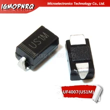 100 шт. HER108 с выпрямительным диодом SMA US1M 1A 1000V