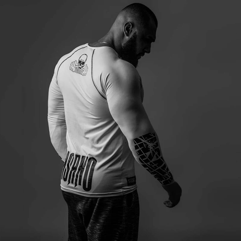 T-shirt Men long Sleeve Fitness T shirt (1)