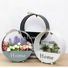 1 шт. железные Искусственные цветы стенная ваза подвесной суккулентный цветочный горшок контейнер украшение стены для свадьбы домашний декор JL 243