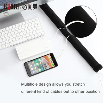 

BUBM Neoprene Cable Management Sleeve, Zipper Closure Wrap Wire Cord Hider Cover Organizer System for TV Computer Office