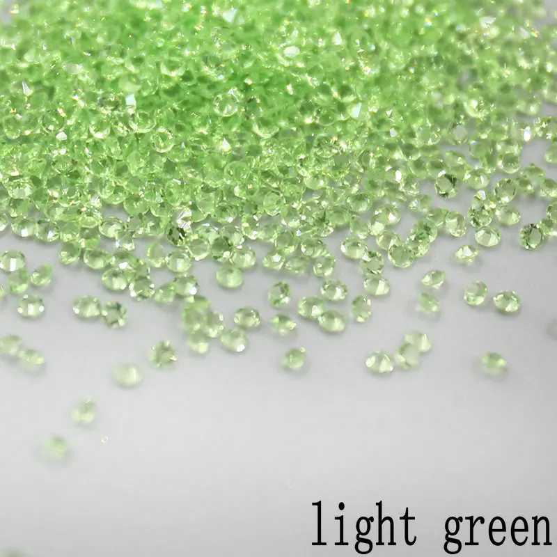 1,1 мм разноцветный цирконий микро с украшением в виде кристаллов Стразы мини нейл-арта, блестящие бусины для собственными руками сделай сам, украшение для ногтей, 1440 шт./упак - Цвет: light green
