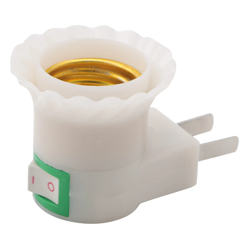 

1X E27 Light Socket To US Plug Holder Adapter Converter ON/OFF For Bulb Lamp