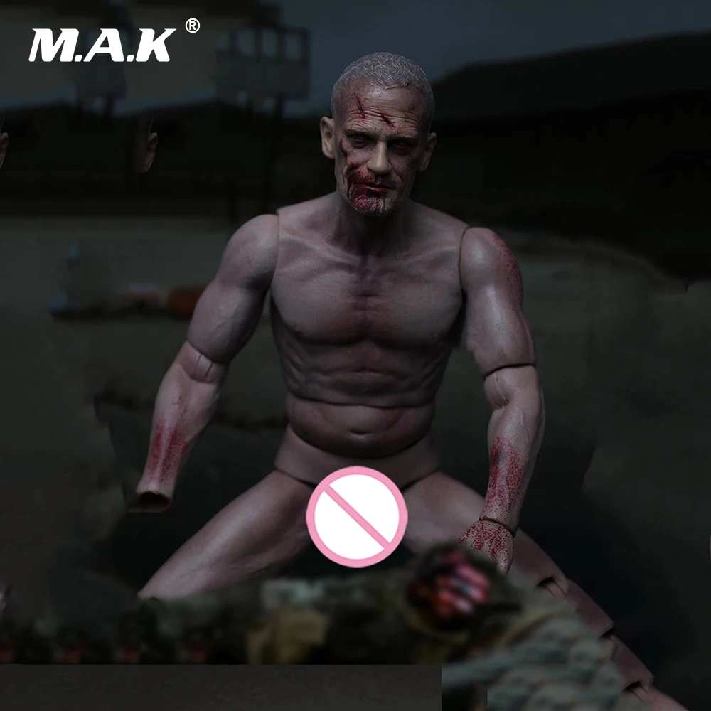 

Walking Dead Figure 1:6 Scale Male Figure Durable Body Head Model Toy PVC Figure Collectible Toy for Gift