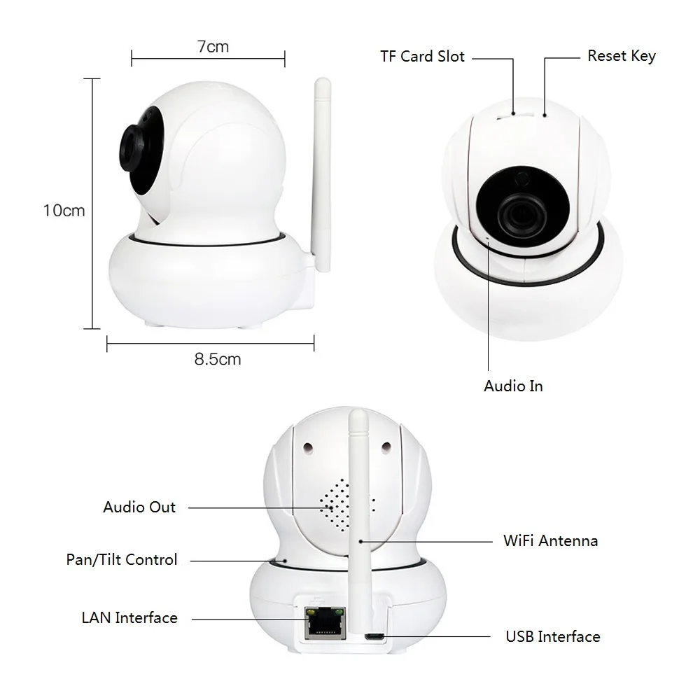 Мини 1080P Wi-Fi ip-камера с автоматическим отслеживанием лица PTZ 4X Zoom P2P Беспроводной Детский монитор 2-way Аудио Веб-камера безопасности Push-будильник K21