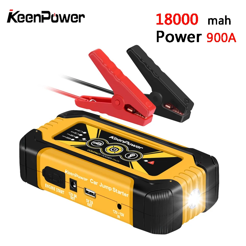 Portable Mobile Emergency Car Jump Starter 18000mAh 900A Power Bank Charger 12V Portable Mobile Emergency Car Jump Starter 18000mAh 900A Power Bank Charger 12V