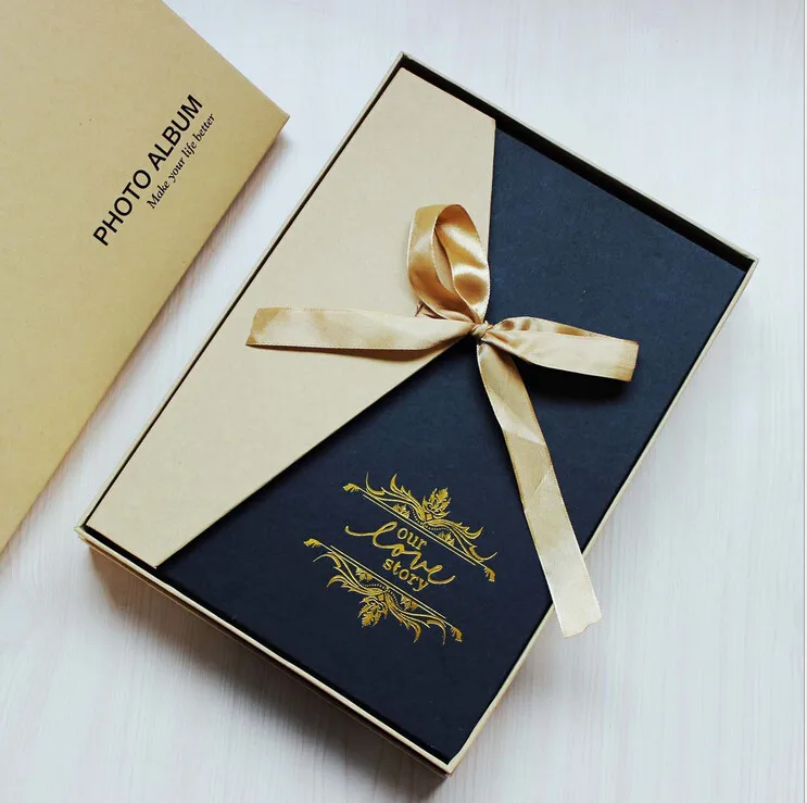 2016 new High end ribbons box DIY photo album Creative gifts polaroid