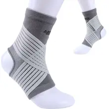 Унисекс Спортивная эластичная поддержка щиколотки Всесезонная печать серые обертывания фитнес защита повязка на ногу