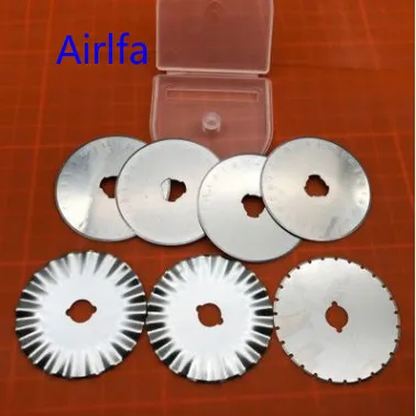 

Airlfa 7pcs 45MM Spare Quilters Sewing Cut Fabric Leather Vinyl Paper Rotary Cutter with pinking blades and skip blades 45mm