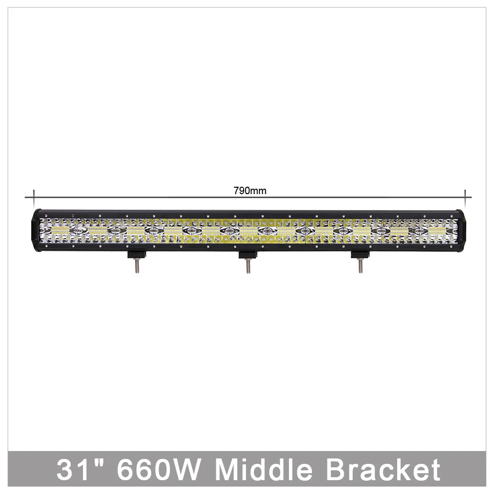 20 23 28 дюймов светодиодный рабочий барный светильник для трактора, лодки, внедорожника, 4WD, 4x4, тягач, внедорожник, вездеход, вождение мотоцикла, автомобиль, рабочий Барра, светильник s - Цвет: 31 Inch 660W