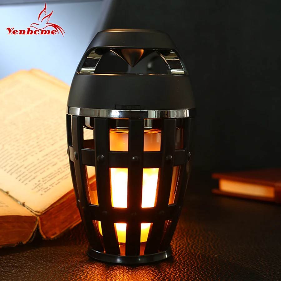 

Rechargeable LED Flame Lamps Bulb Bluetooth Speaker LED Flame Effect Stereo Atmosphere Night Light Dynamic Flicker Lamp Lighting