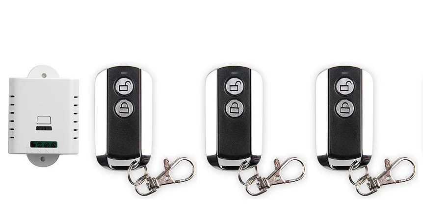

New AC85V 110V 120V 220V 250V 1CH Wireless Remote Control Switch System 1pcs Receiver & 3pcs 2 Keys metal waterproof Remote
