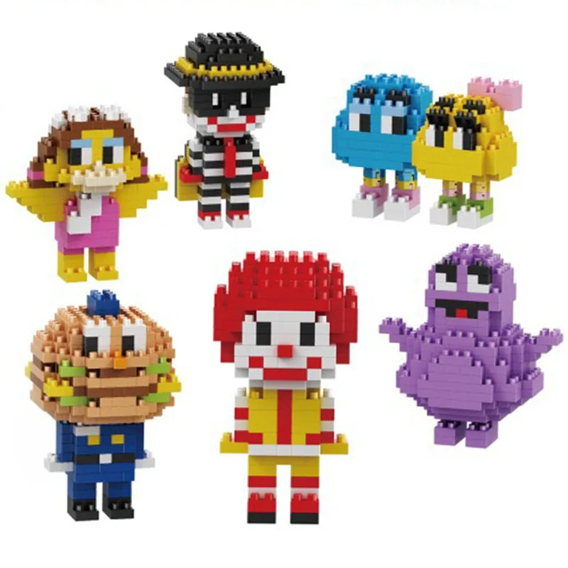 

7balody models food Series diamond building block Mini figures bricks for kids Model Toy Supermarket McDonalds Great Gift