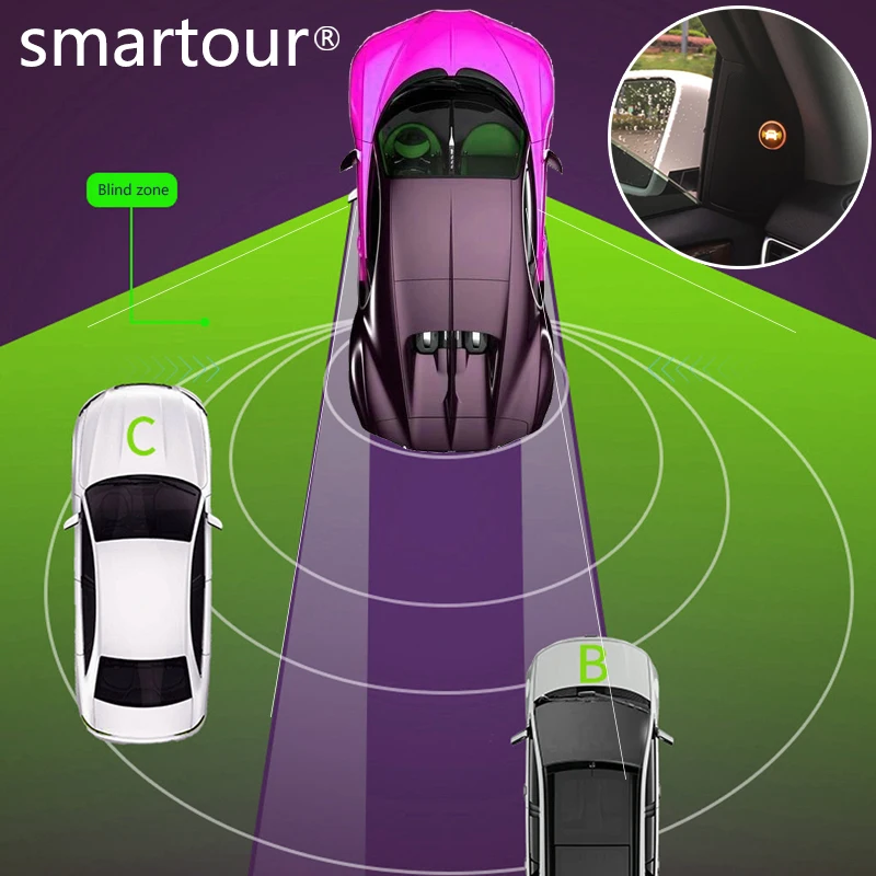 

The BSM BSD microwave Radar Blind Spot Monitor / Cross traffic alert security monitoring system for all cars