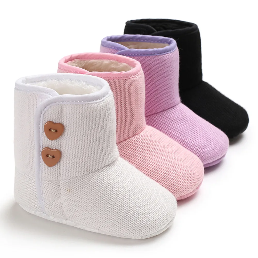 

ARLONEET Unisex Baby knit Crib Shoes Winter Boots Keep Warm Faux Wool Footwear Infant Crochet Shoes Baby Snow Booties L0926
