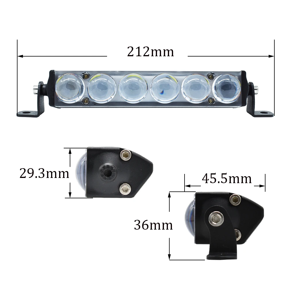 

ECAHAYAKU 30W 6D LED Work Light Bar 7 inch Spotlight Beam Auto Driving Fog Lamp Offroad LED Light Bar for Jeep SUV Trucks ATV