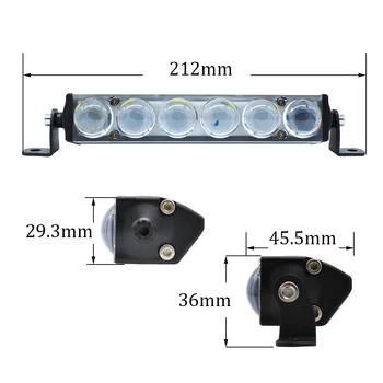 

ECAHAYAKU 30W 6D LED Work Light Bar 7 inch Spotlight Beam Auto Driving Fog Lamp Offroad LED Light Bar for Jeep SUV Trucks ATV
