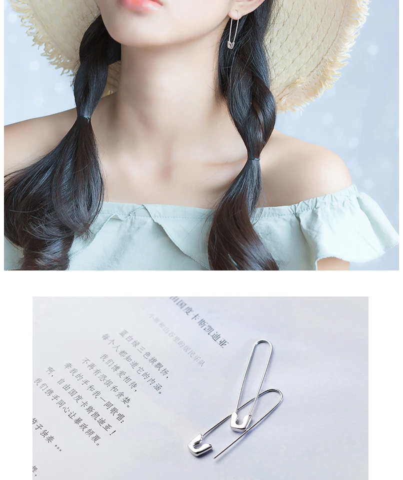 S925 Sterling Silver Brooch Pin Drop Earrings Exaggerated Creative Special Long Earrings for Women Fashion Jewelry Wholesale  (6)