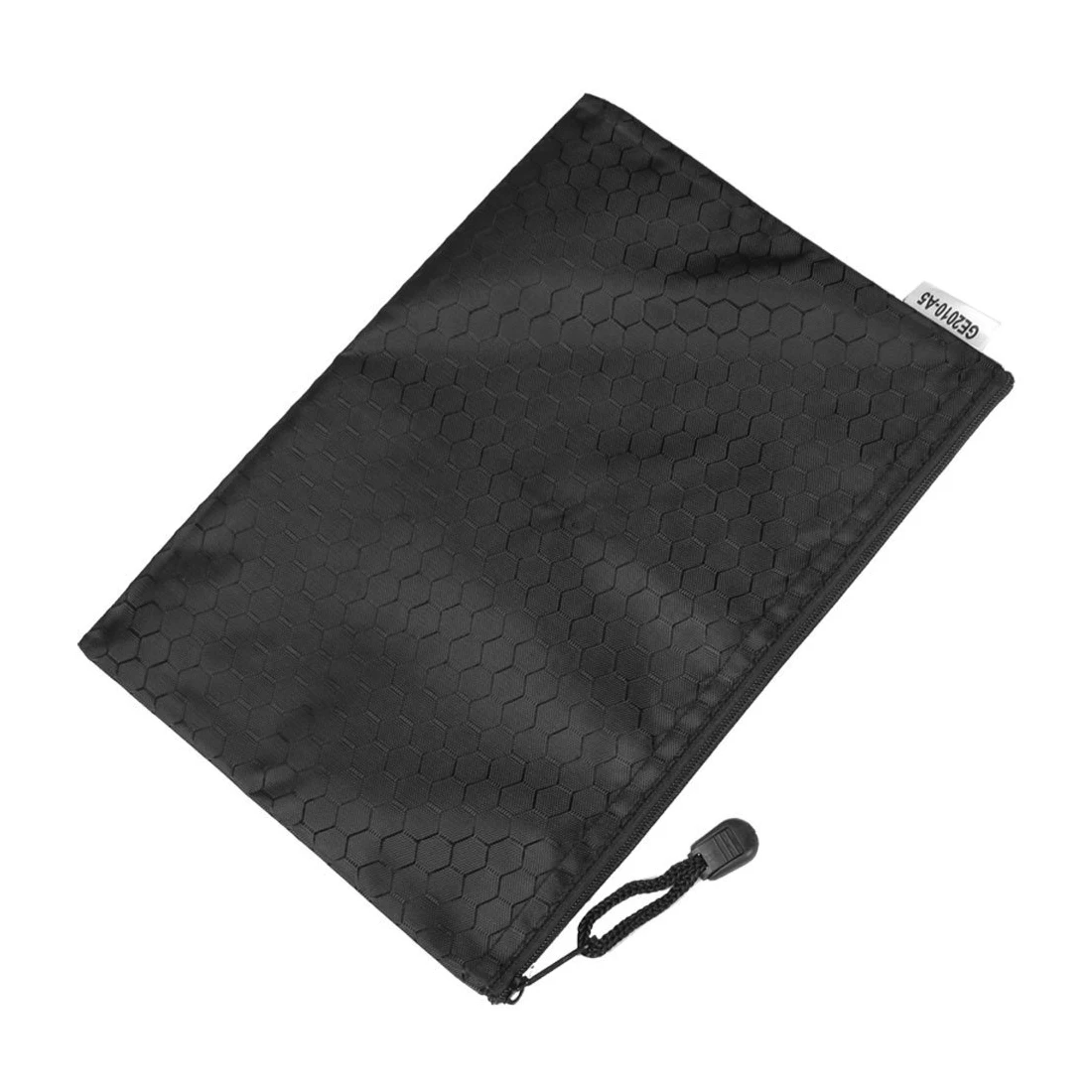 Черный нейлон Hex узор документ сумка на молнии A4 бумажный мешочек