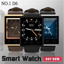 NO.1 D6 1.63 inch 3G Smartwatch Phone Android 5.1 MTK6580 Quad Core 1.3GHz 1GB RAM GPS WiFi Bluetooth 4.0 Heart Rate Monitoring
